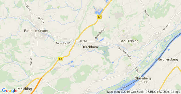 Karte Kirchham in Niederbayern