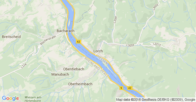 Karte Lorch im Rheingau