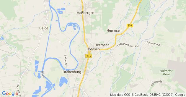 Karte Rohrsen Kreis Nienburg an der Weser