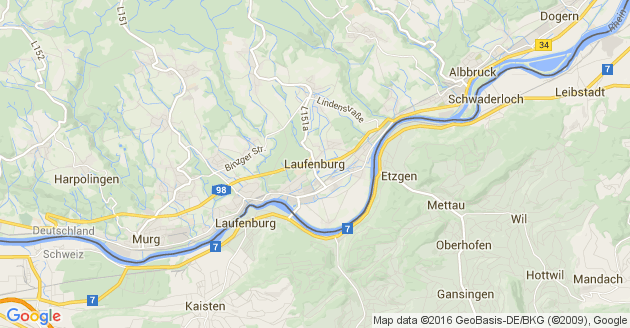 Karte Laufenburg in Baden