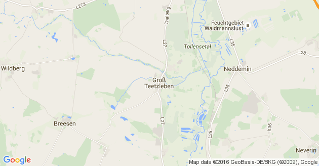 Karte Groß Teetzleben