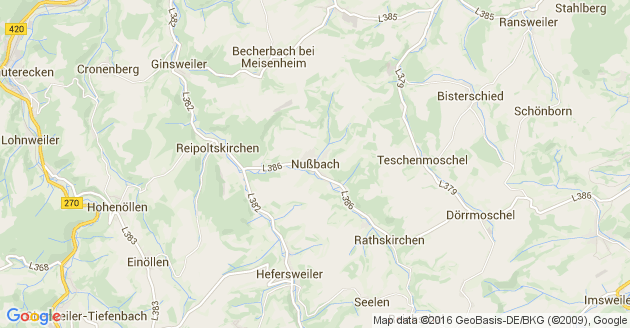 Karte Nußbach in der Pfalz