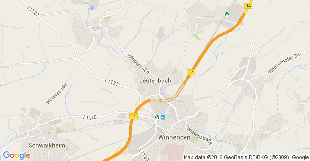 Karte Leutenbach in Württemberg