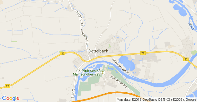 Karte Dettelbach