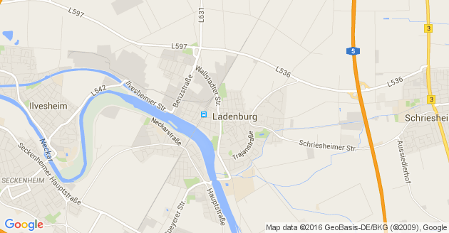 Karte Ladenburg