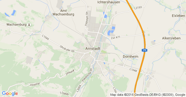 Karte Osthausen Wülfershausen Kreis Arnstadt