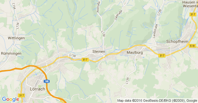 Karte Steinen Kreis Lörrach