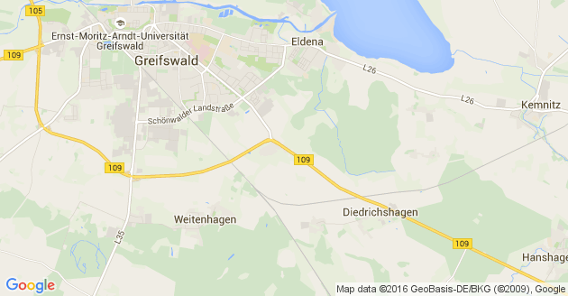 Karte Neuenkirchen bei Anklam