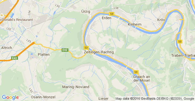 Karte Zeltingen Rachtig