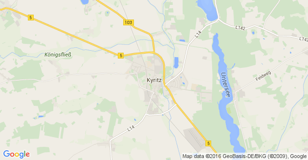 Karte Kyritz in Brandenburg