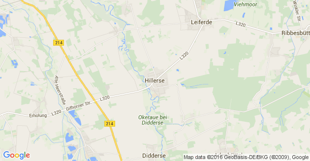 Karte Hillerse Kreis Gifhorn