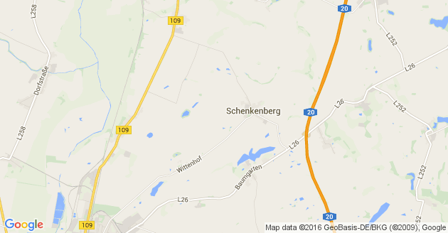 Karte Schenkenberg bei Prenzlau