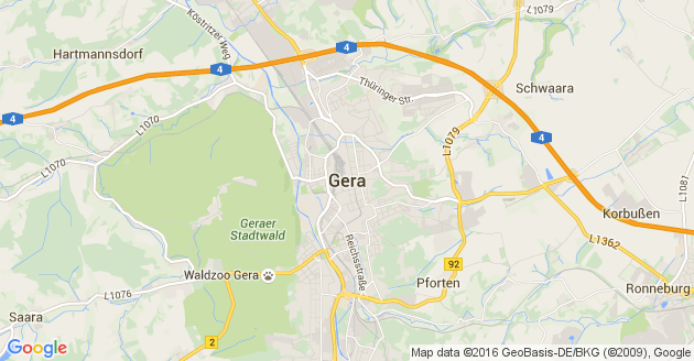 Karte Reichstädt bei Gera