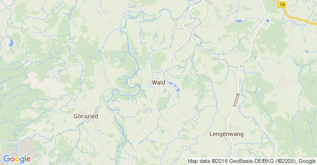 Karte Wald im Ostallgäu