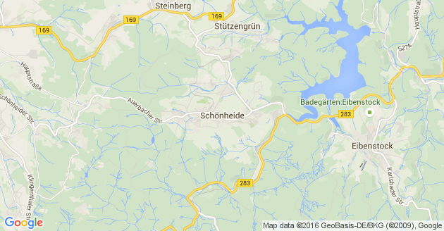 Karte Schönheide im Erzgebirge