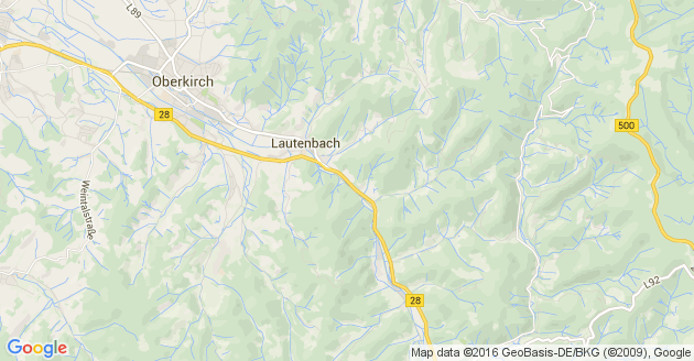 Karte Lautenbach im Renchtal