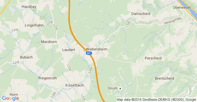 Karte Wiebelsheim im Hunsrück