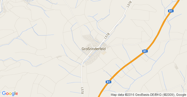 Karte Großrinderfeld