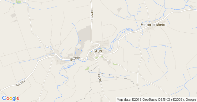 Karte Aub Kreis Würzburg