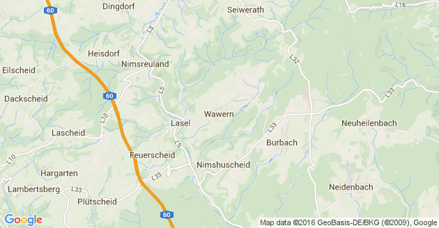 Karte Wawern in der Eifel