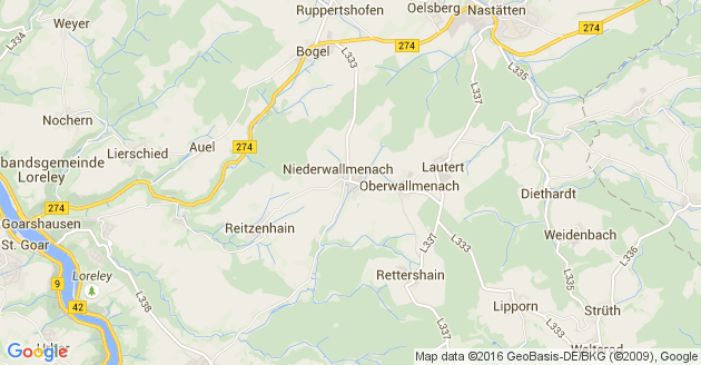 Karte Niederwallmenach