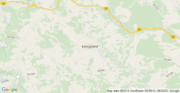 Karte Königsfeld in Oberfranken