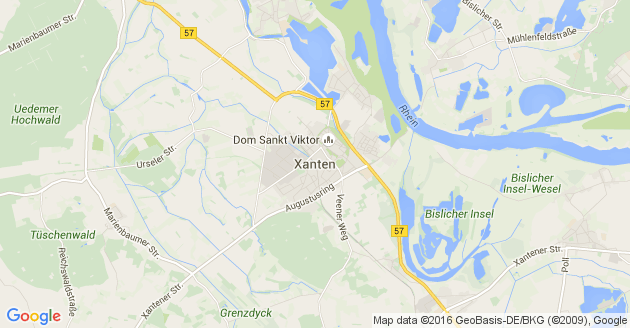 Karte Xanten                 