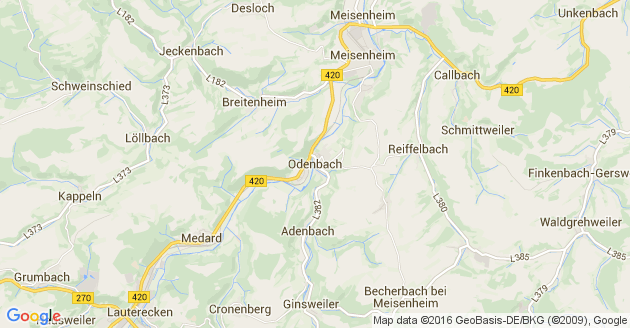 Karte Odenbach