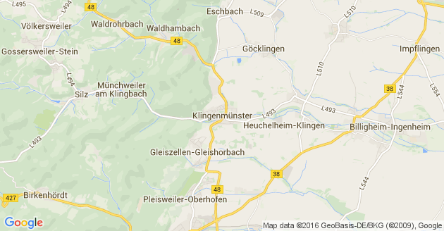 Karte Klingenmünster