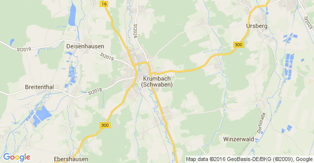 Karte Krumbach in Schwaben