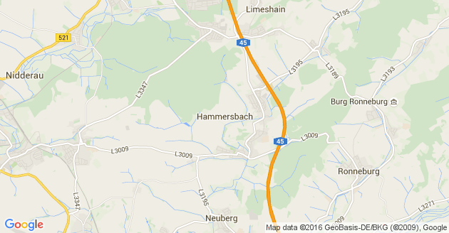 Karte Hammersbach in Hessen