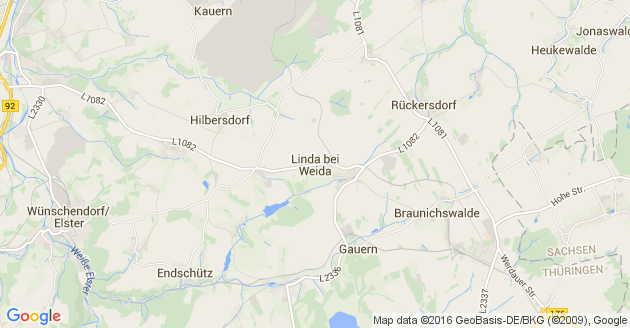 Karte Linda bei Weida