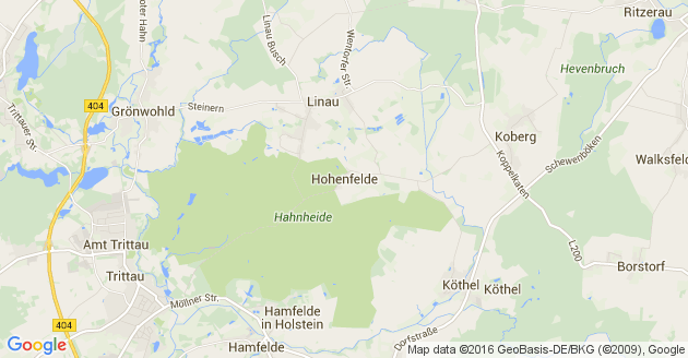 Karte Hohenfelde Kreis Stormarn