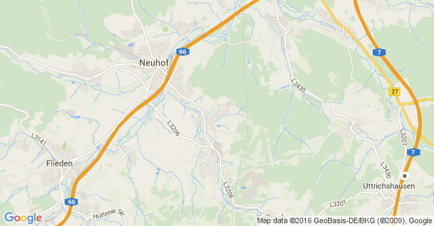 Karte Kalbach in der Rhön