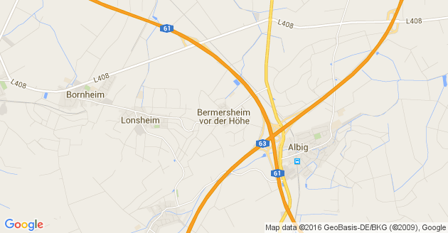 Karte Bermersheim vor der Höhe