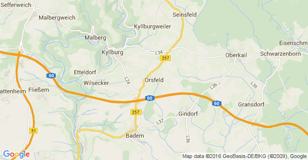 Karte Orsfeld