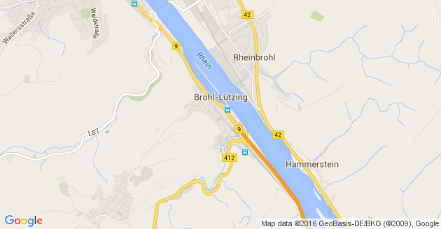 Karte Brohl Lützing