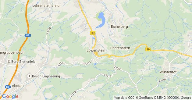 Karte Löwenstein in Württemberg