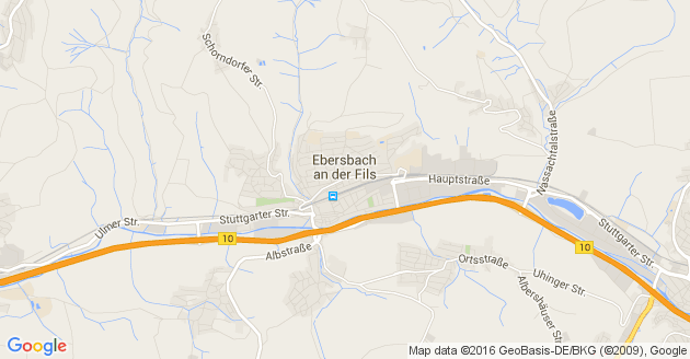 Karte Ebersbach an der Fils