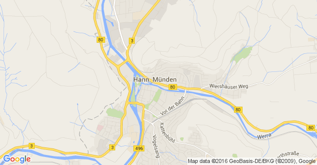 Karte Hannoversch Münden     