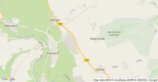 Karte Saalfeld an der Saale