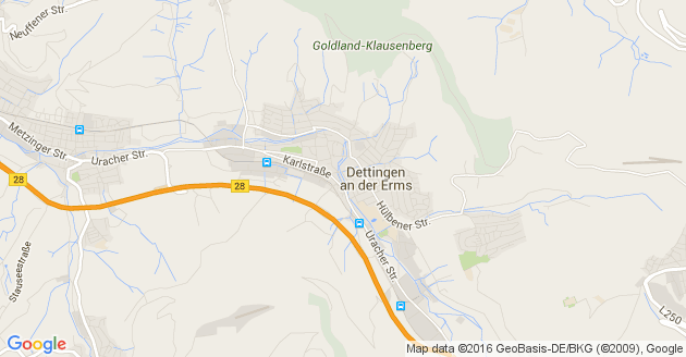 Karte Dettingen an der Erms