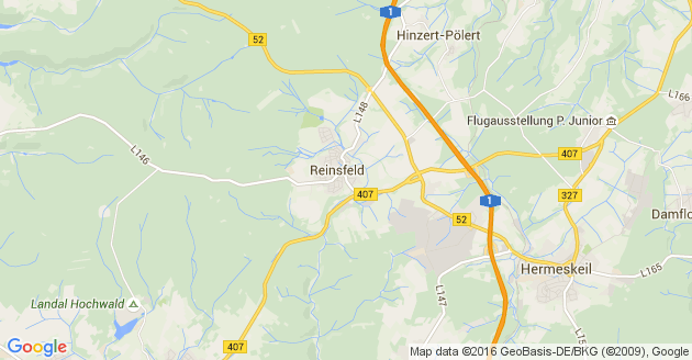 Karte Reinsfeld im Hunsrück
