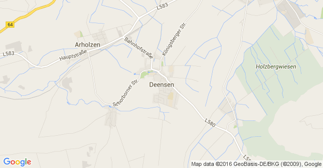 Karte Deensen