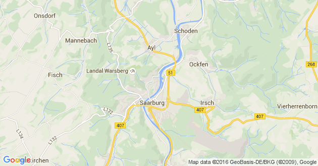 Karte Wawern an der Saar