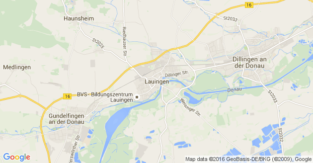 Karte Lauingen an der Donau