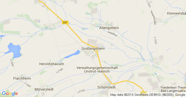 Karte Großengottern