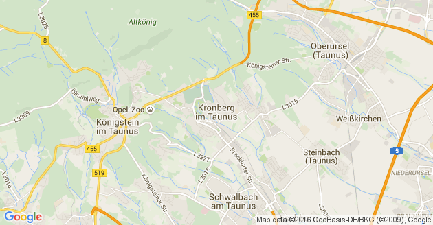 Karte Kronberg im Taunus