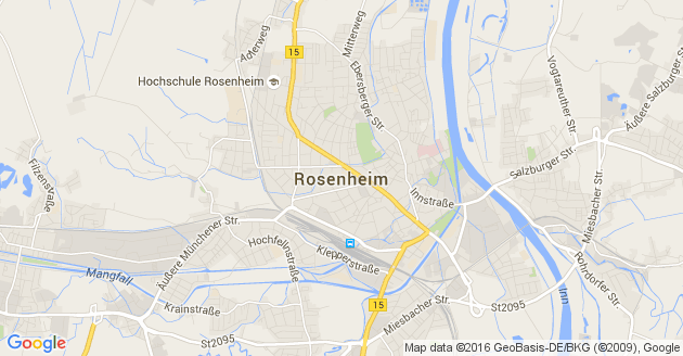 Karte Rosenheim in Oberbayern