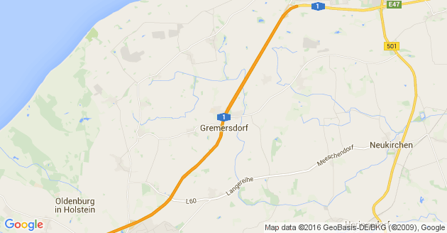Karte Gremersdorf in Holstein